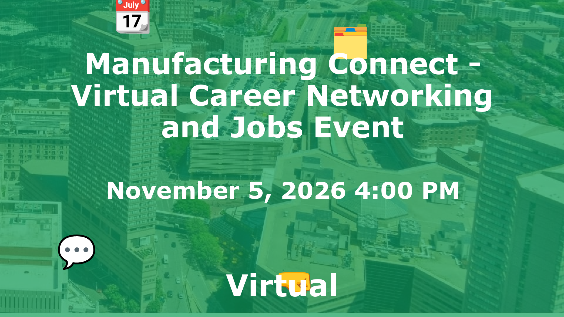 Manufacturing Connect - Virtual Career Networking and Jobs Event event image